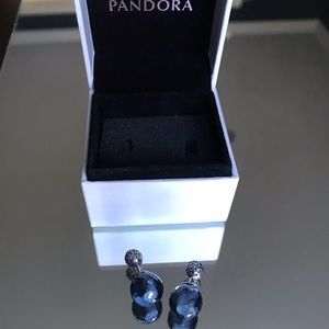 Authentic Pandora midnight blue crystal studs